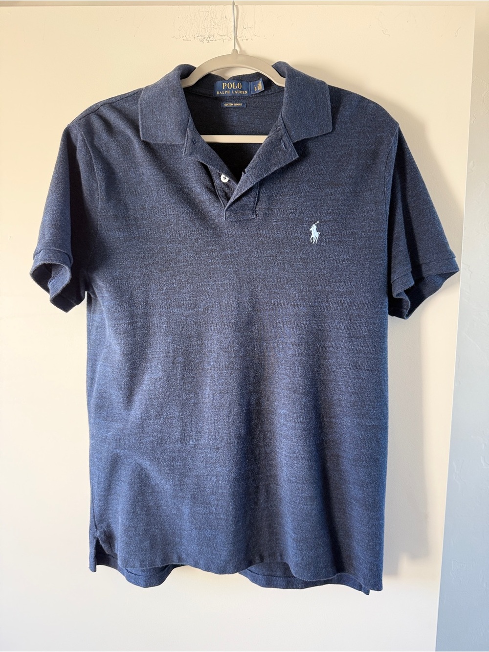 Polo Ralph Lauren Men’s Navy Short-Sleeve Custom Slim Fit Polo Shirt